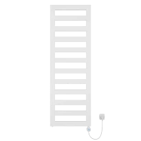 Procasa Sinaï radiateur sèche-serviette électrique 1155x500mm - 600W - thermostat inclus - RAL 9016 blanc signalisation mat