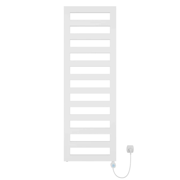 Procasa Sinaï radiateur sèche-serviette électrique 1155x500mm - 600W - thermostat inclus - RAL 9016 blanc signalisation mat