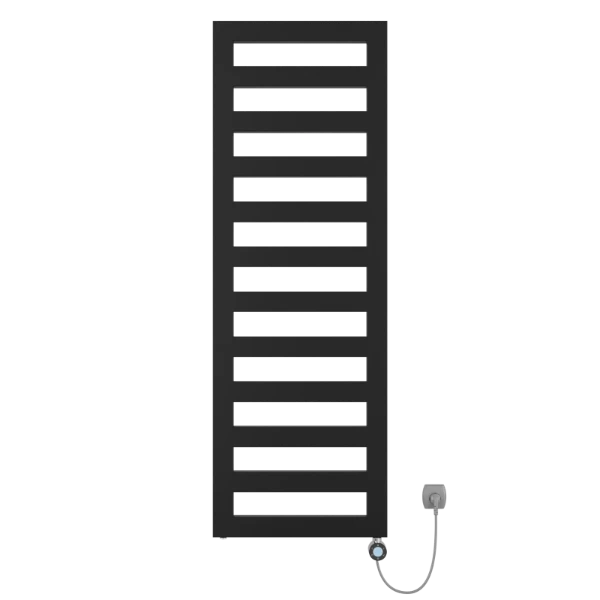 Procasa Sinai elektrische handdoekradiator 1465 x 500 mm - 800W - incl thermostaat - zwart mat