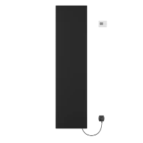 Procasa Savanne radiateur sèche-serviette électrique 1765x456mm - 600W - thermostat inclus - noir mat