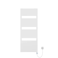 Procasa Kalahari radiateur sèche-serviette électrique 1543x605mm - 600W - thermostat inclus - RAL 9016 blanc signalisation mat