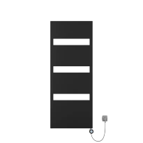 Procasa Kalahari radiateur sèche-serviette électrique 1543x605mm - 600W - thermostat inclus - noir mat