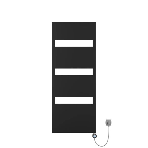 Procasa Kalahari elektrische handdoekradiator 1543 x 605 mm - 600W - incl thermostaat - zwart mat