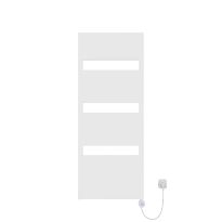 Procasa Kalahari radiateur sèche-serviette électrique 1143x605mm - 400W - thermostat inclus - RAL 9016 blanc signalisation