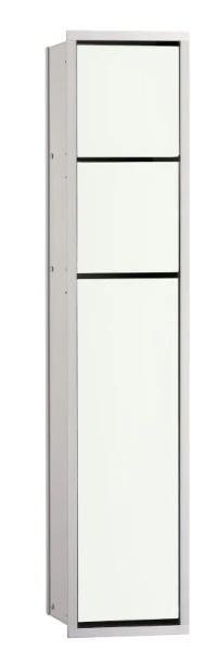 EMCO Toiletmodule 150, inb, reserve/toiletrol/borstel, R/L, alu/optiwhite
