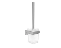EMCO Cue porte-brosse - verre de cristal satiné - chromé