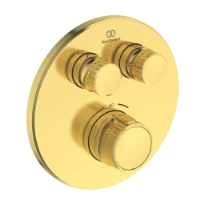 Ideal Standard Ceratherm Navigo T set de finition pour robinet thermostatique bain encastré rond - Brushed Gold