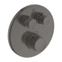 Ideal Standard Ceratherm Navigo T set de finition pour robinet thermostatique bain encastré rond - Brushed Gun Metal