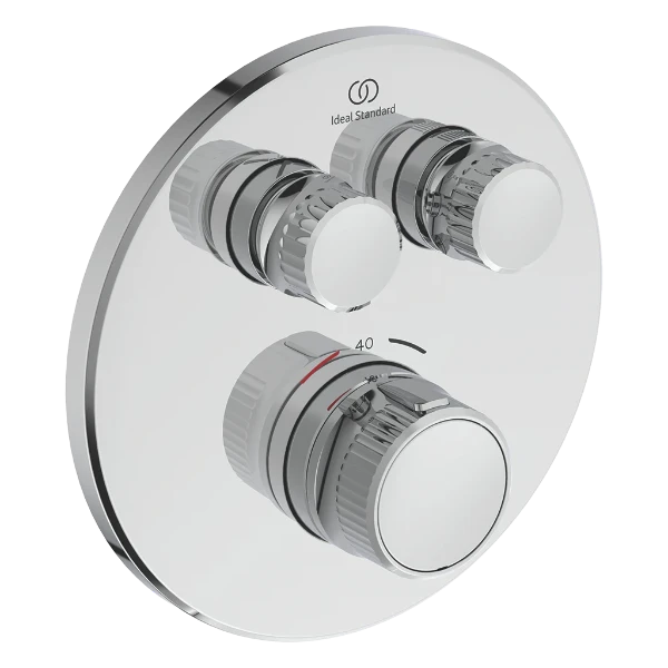A7296AA Ideal Standard CeraTherm Navigo T afwerkset voor inbouw badthermostaat rond - chroom
