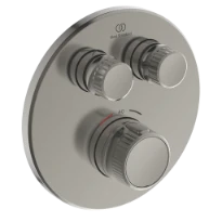 Ideal Standard Ceratherm Navigo T set de finition pour robinet thermostatique bain encastré rond - look inox