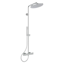 Ideal Standard Ceratherm T125 système de douche avec Ceratherm T125 - IdealRain douchette en stick 198 mm avec 1 fonction - 8 l/min - douche de tête 300 mm - 12 l/min et IdealFlex 1750 mm. - chromé