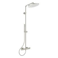 Ideal Standard Ceratherm T125 système de douche avec Ceratherm T125 - IdealRain douchette en stick avec 1 fonction - 8 l/min - douche de tête 300 mm - 12 l/min et IdealFlex 1750 mm. - look inox