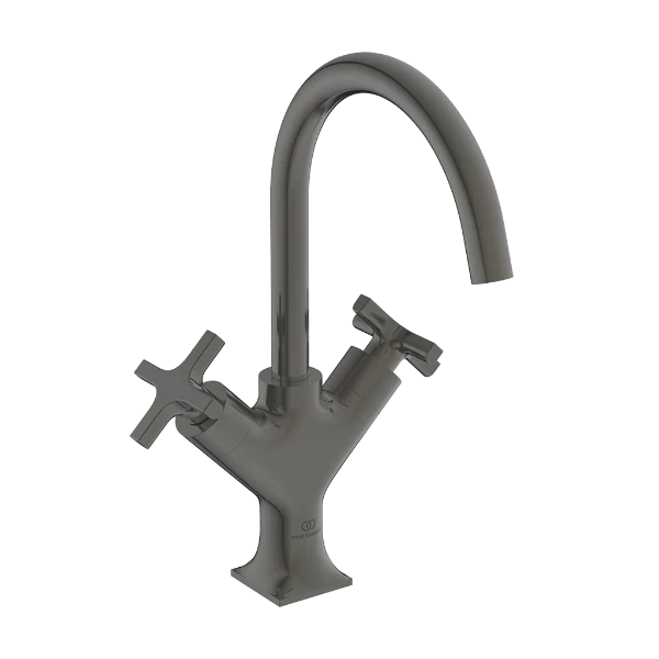Ideal Standard Joy Neo rob lavabo sans trop plein en metal 5l/min poignée en croix Brushed Gun metal