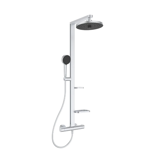 Ideal Standard Alu+ robinet thermostatique set de douche - douche de tête 260 mm - douchette 100 mm - silver