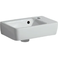 Geberit Renova Plan Compact lave-mains 360 x 250 mm - blanc - avec trou de robinet droite - avec trop-plein