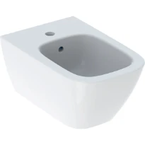 Bidet suspendu Geberit Smyle Square forme fermée - T 54cm - Trop-plein Visible - Blanc