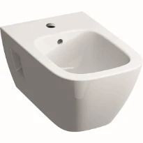 Bidet suspendu Geberit Renova Plan forme semi-fermée - T 54cm - Trop-plein Visible - Blanc