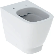 WC au sol à fond creux Geberit Smyle Square - à fleur de la paroi - forme fermée - Rimfree - T 54cm - Blanc