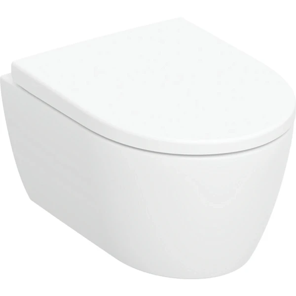 Geberit iCon compact hangtoilet PACK Rimfree (hangtoilet + zitting softclose & Quickrelease) zonder spoelrand - wit