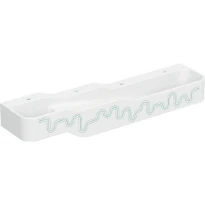 Geberit Bambini lavabo 1800 x 390 mm - Woudgroen - avec trou de robinet - sans trop-plein - jeu et paysage de lavage - pour 4 robinets de lavabo - lavabo plus profond à droite