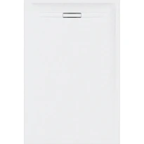 Geberit Sestra receveur de douche pierre résine 1600 x 900 x 40 mm - blanc structure d'ardoise