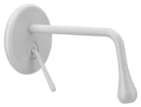 MELANGEUR DE LAVABO MONO-COMMANDE GESSI GOCCIA blanc parties apparentes montage mural, écoulement 20cm