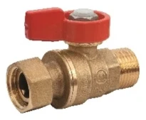 Giacomini  R254P-1 Vanne A sphère.1/2Mxcal.1/2 F.Rouge 1 Bleu 1/2"M X 1/2"