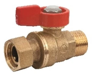 Giacomini  R254P-1 Vanne A sphère.1/2Mxcal.1/2 F.Rouge 1 Bleu 1/2"M X 1/2"