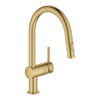 Grohe Minta mitigeur cuisine bec-C dual douche brushed cool sunrise