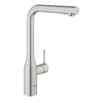 Grohe Essence mitigeur évier L-bec douchette dual - supersteel
