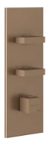 GESSI Rettangolo afwerkset voor inbouw met 2 uitgangen copper brushed pvd