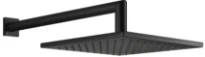 Gessi Emporio Shower douche de tête carrée pour montage mural 200x200mm - bras 345mm noir mat
