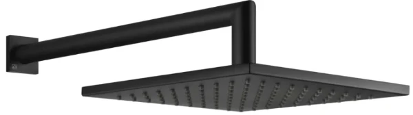 Gessi Emporio Shower douche de tête carrée pour montage mural 200x200mm - bras 345mm noir mat