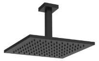 GESSI Emporio Shower Pomme de douche orientable anticalcaire avec bras mural. Noir XL