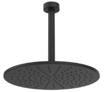 Gessi Emporio Shower douche de tête orientable anticalcaire avec bras au plafond. Noir XL