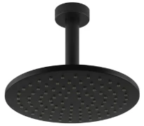 GESSI Emporio Shower Pomme de douche orientable anticalcaire avec bras au plafond. Noir XL