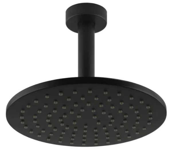GESSI Emporio Shower Pomme de douche orientable anticalcaire avec bras au plafond. Noir XL
