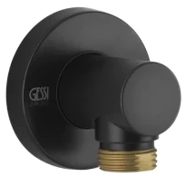 Gessi Emporio Shower coude de raccordement mural noir mat rond - 1/2"