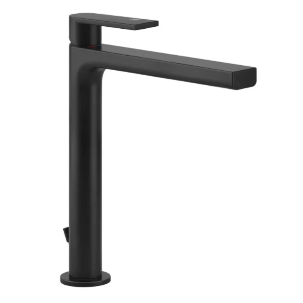 GESSI Manzoni 1-greeps lavabo mengkraan verhoogd m autom lediging zwart mat