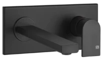 GESSI Manzoni kleurset 1-gr muurmengkraan met uitloop 147mm zwart mat