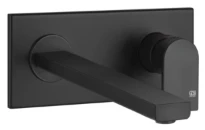 GESSI Manzoni kleurset 1-gr muurmengkraan met uitloop 208mm zwart mat