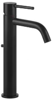GESSI Via Tortona Mitigeur lavabo réhaussé, avec vidage et flexibles de raccordement. Noir XL