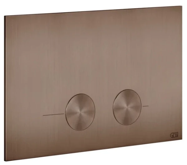 Gessi Total Look Gessi316 plaque de commande pour Geberit Sigma 8 et Sigma 12 Cuivre Brossé PVD