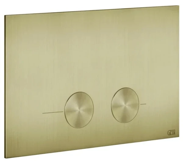 Gessi Inverso plaque de commande pour Geberit Sigma 8 et Sigma 12 - Brass Brushed PVD