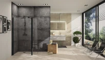 HUPPE SD Design P carré Por.batt Walk In 90 H:2000 Black Edition 322
