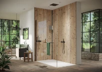 HUPPE SD Select+ carré SWa10 75 H:2000 Black Edition Verre clair