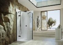HUPPE SD SolvaPro TG carré Porte battante a vec segment fixe pour paroi latérale ou