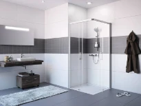 HUPPE SD Classics 2 EE carré GT E2(1/2DA)/D 90 H:2000 argent mat 322