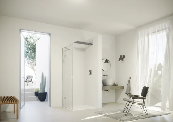 HUPPE SD SolvaPro TG carré Porte battante a vec segment fixe pour paroi latérale ou