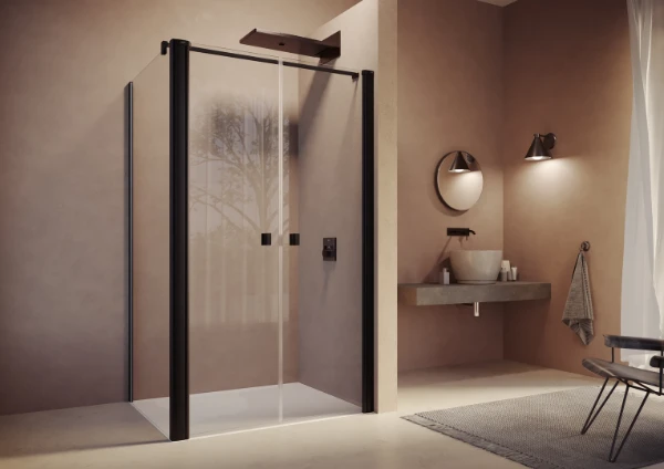HUPPE SD SolvaPro TG carré Por. saloon 900 H:2000 123 Verre clair Anti-Plaque